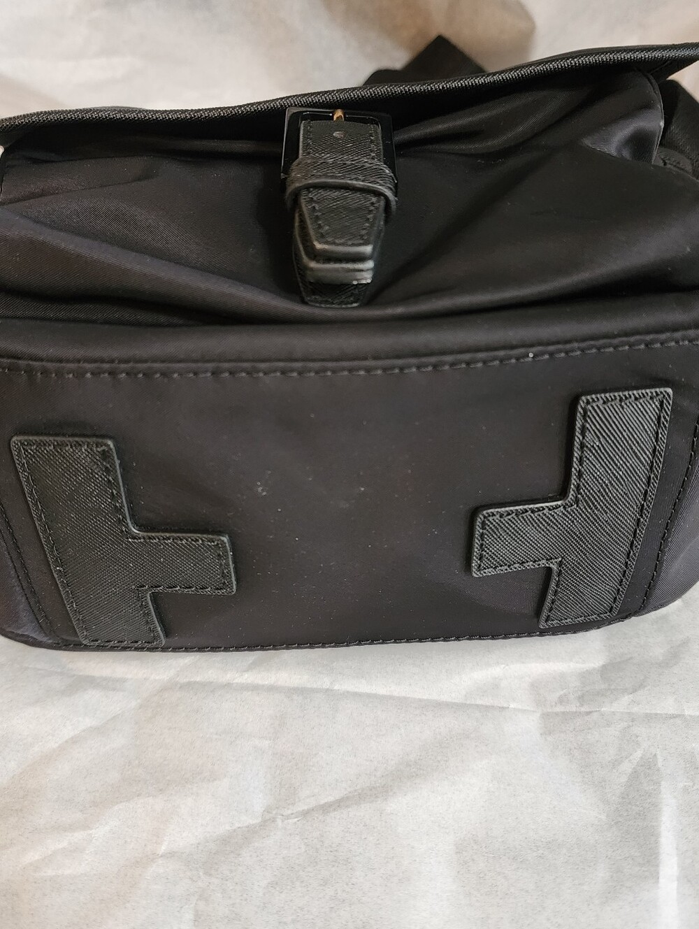 Tory Burch Black Scout Nylon Crossbody Bag w/ Adjustable Strap - Picture 3 of 12